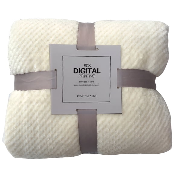 AUQ Fleece Blanket Queen Size Luxury Bed Blanket Anti-Static Fuzzy Soft Blanket Microfiber 45 x 65cm/17.7x 25.5inch