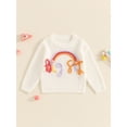 thumbnail image 2 of Suealasg Little Girl Fall Sweater Long Sleeve Rainbow Letter Knit Pullover Sweatshirt 1T 2T 3T 4T 5T Toddler Baby Girl Fall Warm Chunky Jumpers Knitwear, 2 of 7