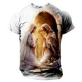 thumbnail image 3 of LUOGENLI T-shirts pour Homme pour Hommes T-Shirt de Pâques à Imprimé de Lettres à Manches Courtes à Col Rond T-Shirt Floral Tendance de Mode Chandail de Base 4xlt T-shirts pour Hommes T-shirts Graphiques Pâques Beige m, 3 of 5