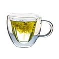 thumbnail image 1 of Tasses à Café en Verre Transparent en Forme de Cœur, Tasses à Boire à Double Paroi de 180/240ml avec Poignée, 1 of 7