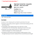 thumbnail image 2 of Right Outer Tie Rod End - Compatible with 2001 - 2005 IS300 2002 2003 2004, 2 of 2