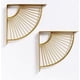 thumbnail image 2 of Juego de 2 soportes para estantes triangulares en forma de abanico dorados de metal flotante, soportes de pared, soportes para estantes, estantes de esquina resistentes, para el hogar, la, 2 of 5