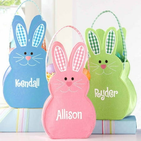 bunny felt basket easter personalized