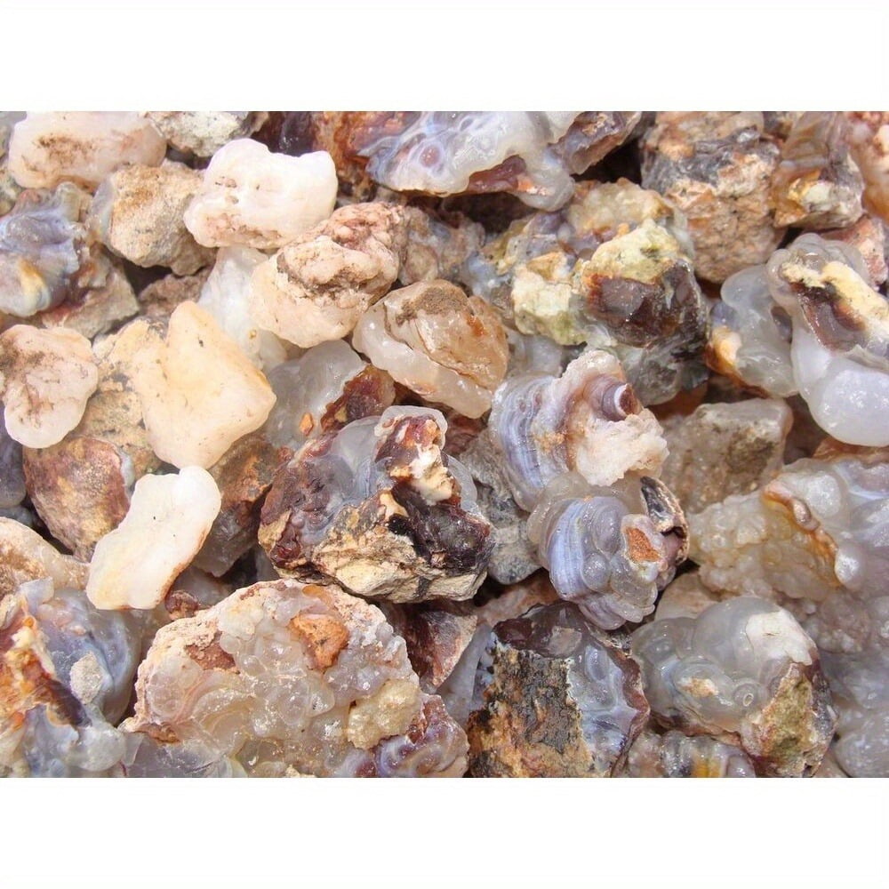 500 Carat Agate Raw Material - Unexcavated Natural Artificial Gemstone Material, Including Free Faced Artificial Gemstones for Collectors, Polishing and Wiring - Jewelry Making Supplies, Natural Arti
