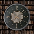 thumbnail image 2 of Seiko 20" Davis Round Industrial Wall Clock, Black & Rose Gold, Quartz, Analog, QXA759KLH, 2 of 5