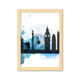 thumbnail image 1 of London Tower Bridge silueta Inglaterra Cuadro de madera decorativa marco de casa A4, 1 of 3
