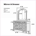 thumbnail image 2 of Dressers with Mirror, Traditional 9-Drawer Antique Cherry/Antique Walnut Bedroom Furniture | Walnut Brown | Particle Board+MDF, 2 of 13