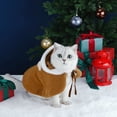 thumbnail image 6 of ﻿WBQ Cat Dog Christmas Outfit Pet Costume Cape, Santa Clothes Cloak with Xmas Hat, Soft and Cute Elk  Style Apparel for Puppy, 6 of 6