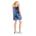 thumbnail image 2 of TOMMY JEANS Womens Blue Zippered Adjustable Spaghetti Strap V Neck Above The Knee Sheath Dress M, 2 of 4
