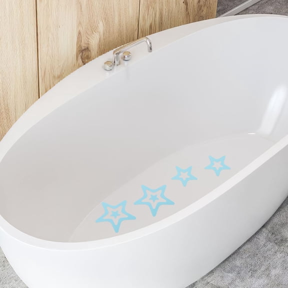 WRISTBIQUE Anti Slip Bathtub Stickers Star Shaped PEVA Waterproof Bathroom Accessories 12PCS
