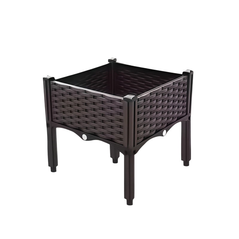1Pcs Rattan Outdoor Planting Box, Raised Garden Bed, Garden Plant Box for Vegetables, Flowers