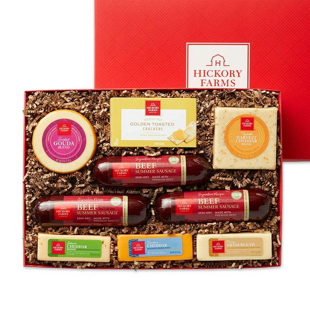 Hickory Farms Meat & Cheese Large Gift Box Gourmet Food