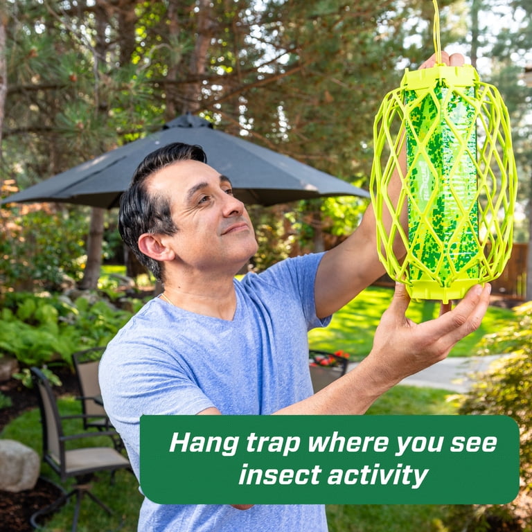 3 pack) RESCUE! Outdoor Hanging TrapStik for Wasps, Mud Daubers
