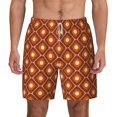thumbnail image 3 of Uemuo 60s and 70s Aesthetic Pattern Mens Swim Trunks Quick Dry Board Shorts with Mesh Lining, Stretch Beach Shorts Quick Dry No-Chafing Board Shorts-XX-Large, 3 of 9