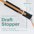 thumbnail image 4 of Under Door Draft Stopper for Bottom of Doors 24” - 36” Weather Stripping Gap Stoppers Door Draft Guard Seal Sweep Adjustable, Black, 4 of 7
