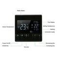 thumbnail image 3 of Black Screen Heating Heating Thermostat Mode Programmable For Electric Floor LCD Touch Thermostat 240V/16A Black, 3 of 7