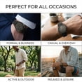 thumbnail image 3 of Carribean Joe Men's Analog Watch, 42.5mm Gunmetal Round Case, Gray Dial, Black Vegan Leather Strap, Battery Powered Quartz Movement, 3 of 7