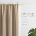 thumbnail image 3 of Cortinas Joydeco de Terciopelo Marrón Toffee 213x213cm 2 Paneles, 3 of 8