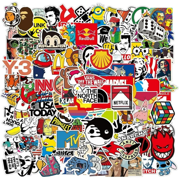 Cool Stickers Pack Random Sticker 106pcs For Laptop Computer Skateboard Helmet Teens Bomb Stickers