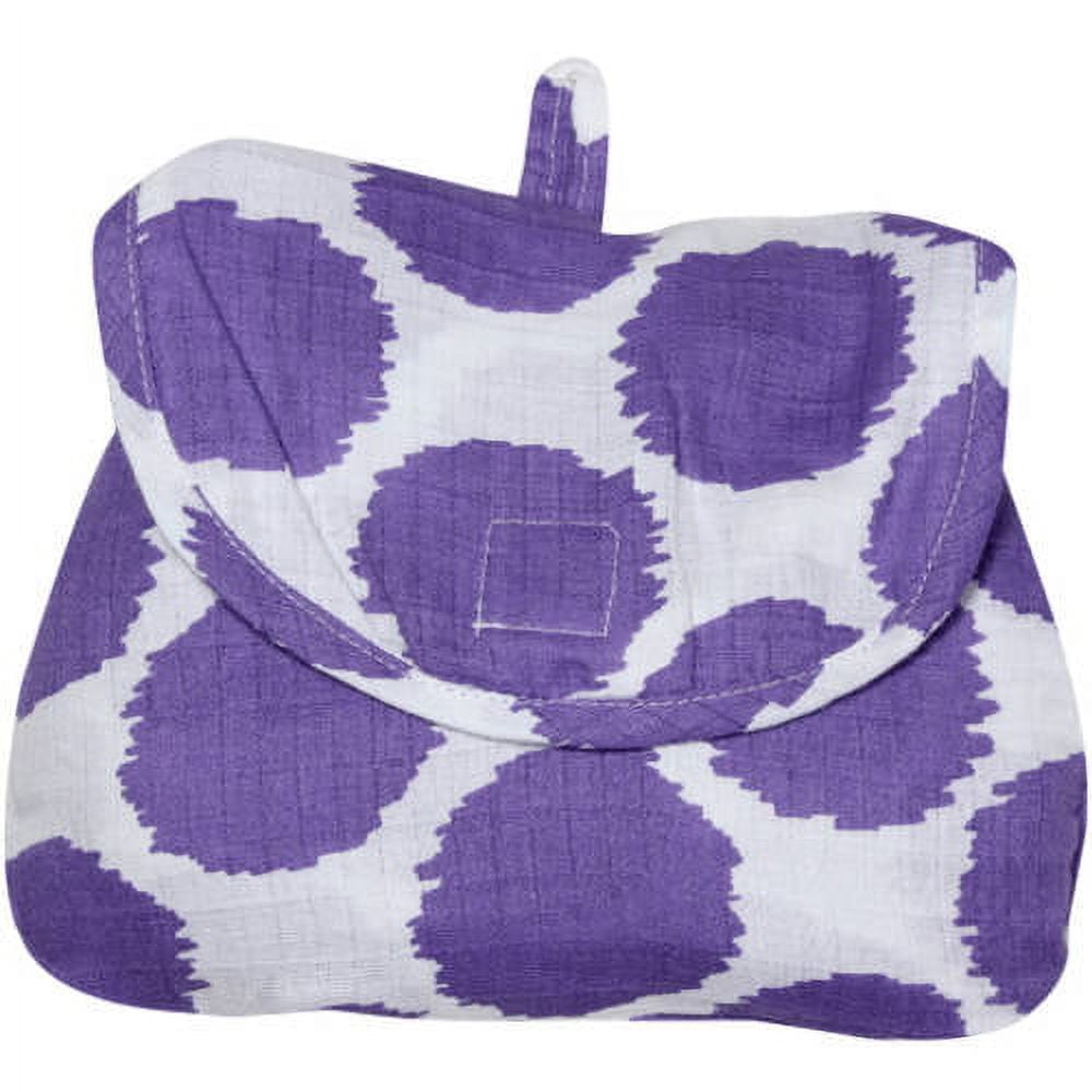 Bacati Ikat Lilac Dots 100 Percent Cotton Breathable Muslin Breastfeeding/Nursing Privacy Cover