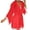 Red, variant on Nightgown Women's Satin Robe Pajamas Bathrobe Short Ruffle Belted Robes Bridesmaids Homewear S-3XL
