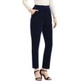thumbnail image 4 of DARING DIVA Women's Elegant Velvet High Waist Trousers Work Pants S Blue, 4 of 7
