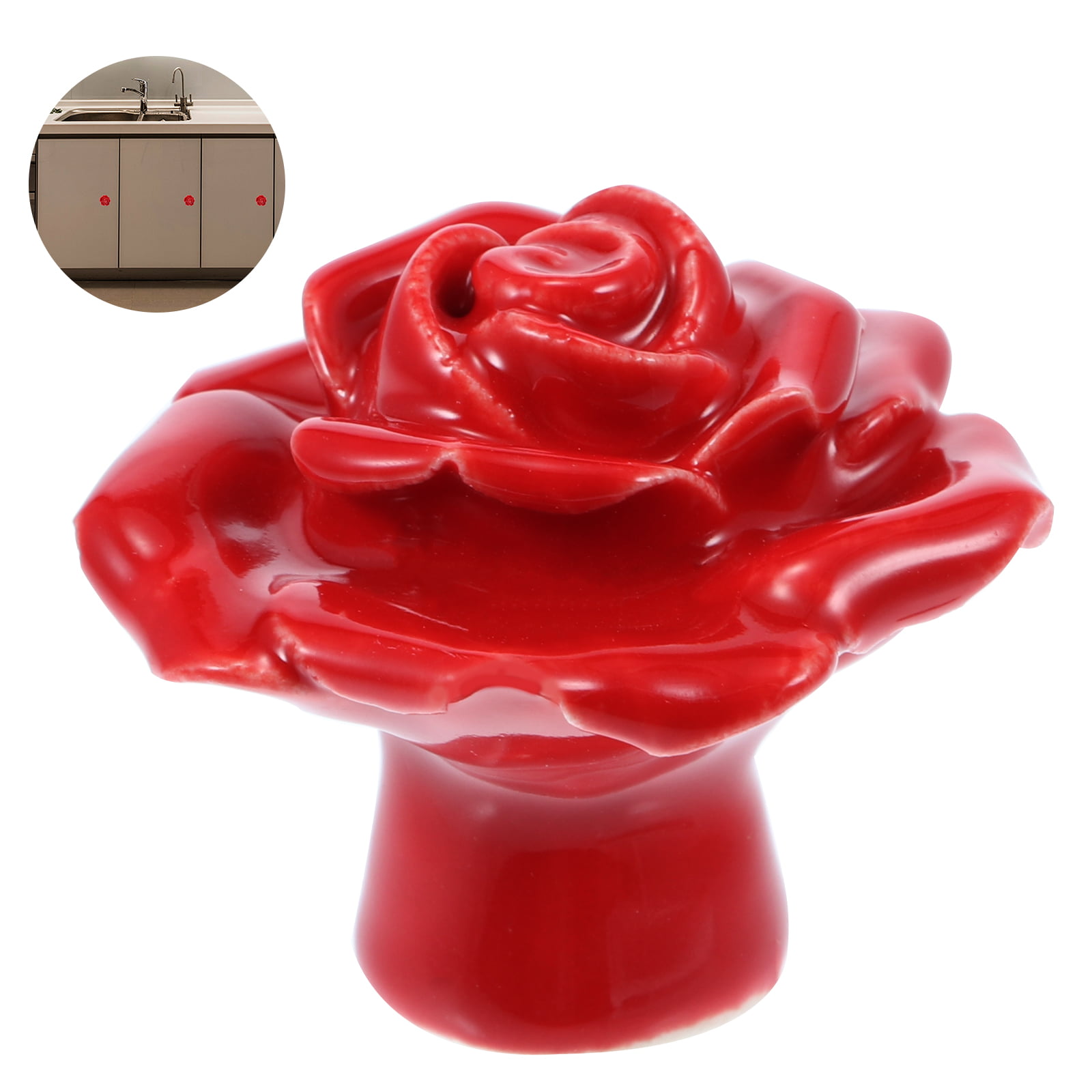 Beautiful ceramic flower shaped door/ drawer knob