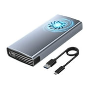 BELOVING Hard Drive Enclosure External Hard Drive Case Sturdy Removable Portable Multiuse with Cooling Fan for Home Commercial Storage M15 SSD