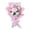 Pink, variant on Flowers 2 Hand Knitted Bouquet Arrangement for Home and Event Centerpiece for Weddings Party Seasonal Display,28 cm,Blue