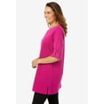 thumbnail image 3 of Woman Within Plus Size Perfect Roll-Tab-Sleeve Notch-Neck Tunic, 3 of 6