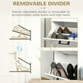 thumbnail image 4 of Resenkos Modern Shoe Storage Cabinet - 2 Flip Drawers, Holds 10 Pairs, Narrow Organizer for Entryway/Hallway, White, 4 of 7