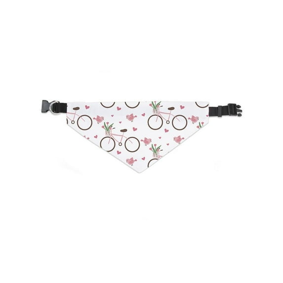 Pink Lovely Bycicle Pattern Bandana -Image by Shutterstock, Small