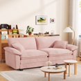 thumbnail image 4 of Nkurdsu 80.5" Loveseat, Corduroy Sectional Sofa Cloud Couch for Living Room, 2-Seat, Pink, 4 of 6