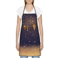 thumbnail image 3 of Rocae Gold Black Glitter for Kitchen Aprons for Women Adjustable Cooking Kitchen Chef Apron for Men with Pockets, 3 of 7