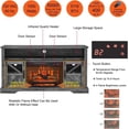 thumbnail image 2 of Tabaray 60" Electric Fireplace TV Stand 27" Fireplace Insert with Remote Overheat Protection can Flame Viewing Without Heat, 2 of 15