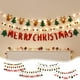 thumbnail image 1 of Set de banderas colgantes de banderas navideñas | Guirnaldas de fieltro multicolor 190cm | Decoración de ventanas para chimenea | Feliz árbol de Navidad, ciervo, estrella | Decoración festiva, 1 of 6