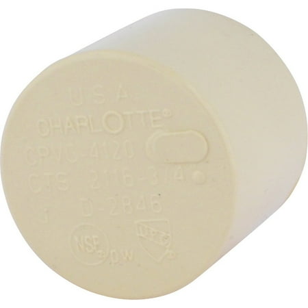 

Charlotte Pipe 3-4 In. Slip Solvent Weld CPVC Cap CTS 02116 0800 CTS 02116 0800 434701