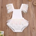 thumbnail image 6 of Douhoow Infant Girl White Lace Ruffle Bodysuit Baby Summer Cotton Sleeveless Jumpsuit, 6 of 9