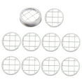 thumbnail image 4 of HAMPPLIES Mason Jar Tops Mason Flower Jar Lids Silver 11-Pcs Set, 4 of 8