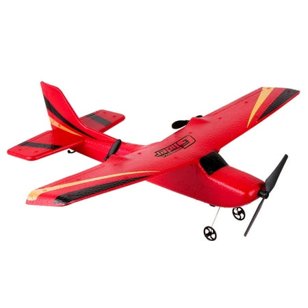 Smart Novelty 2.4G 2CH Gyro RTF Remote Control Glider 350mm Wingspan EPP Micro Indoor RC Airplane For children(Blue / Red /