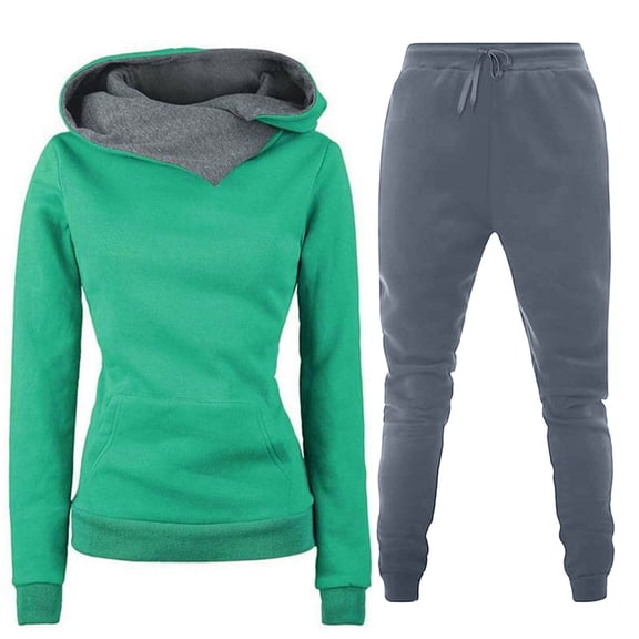 clear Usmixi Womens 2 Piece Tracksuit Hoodies and Sweatpant Sets for Women Workout Sports 2 Piece Outfits Lounge Sets Drawstring Pocket Jogger Pant Ladies Girls Sweatsuit Sets on Sale