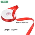 thumbnail image 3 of Cinta de satén roja de 25 yardas de 0.59" de ancho, cinta de tela de poliéster para decoración, 3 of 7
