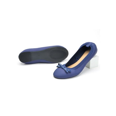 

Ritualay Ladies Ballet Flat Non-slip Flats Slip On Casual Shoes Cozy Soft Boat Shoe Dance Walking Comfort Blue 5