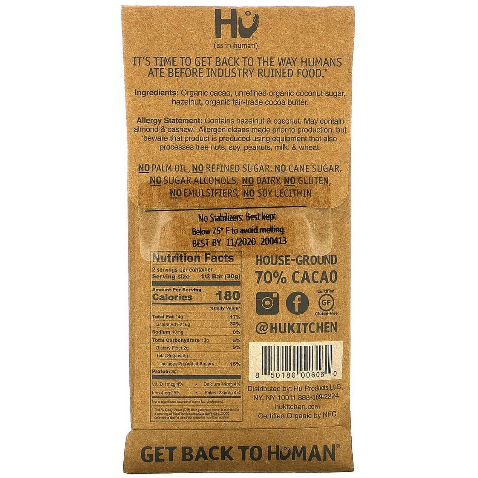 Hu, Hazelnut Butter Dark Chocolate, 2.1 oz Pack of 3