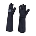thumbnail image 1 of 2 piezas Guantes de trabajo Guantes de jardinería para la jardinería de trabajo de seguridad de la construcción Negro, 1 of 8