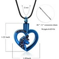 thumbnail image 2 of Heart Urn Necklace For Ashes Stainless Steel Unicorn Cremation Jewelry For Women Urn Locket Keepsake Ashes Jewelry, 2 of 7