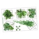 thumbnail image 1 of 2 adhesivos de pared 3D de PVC con diseño de plantas verdes vívidas en cuadrícula. Estilo A, 1 of 9