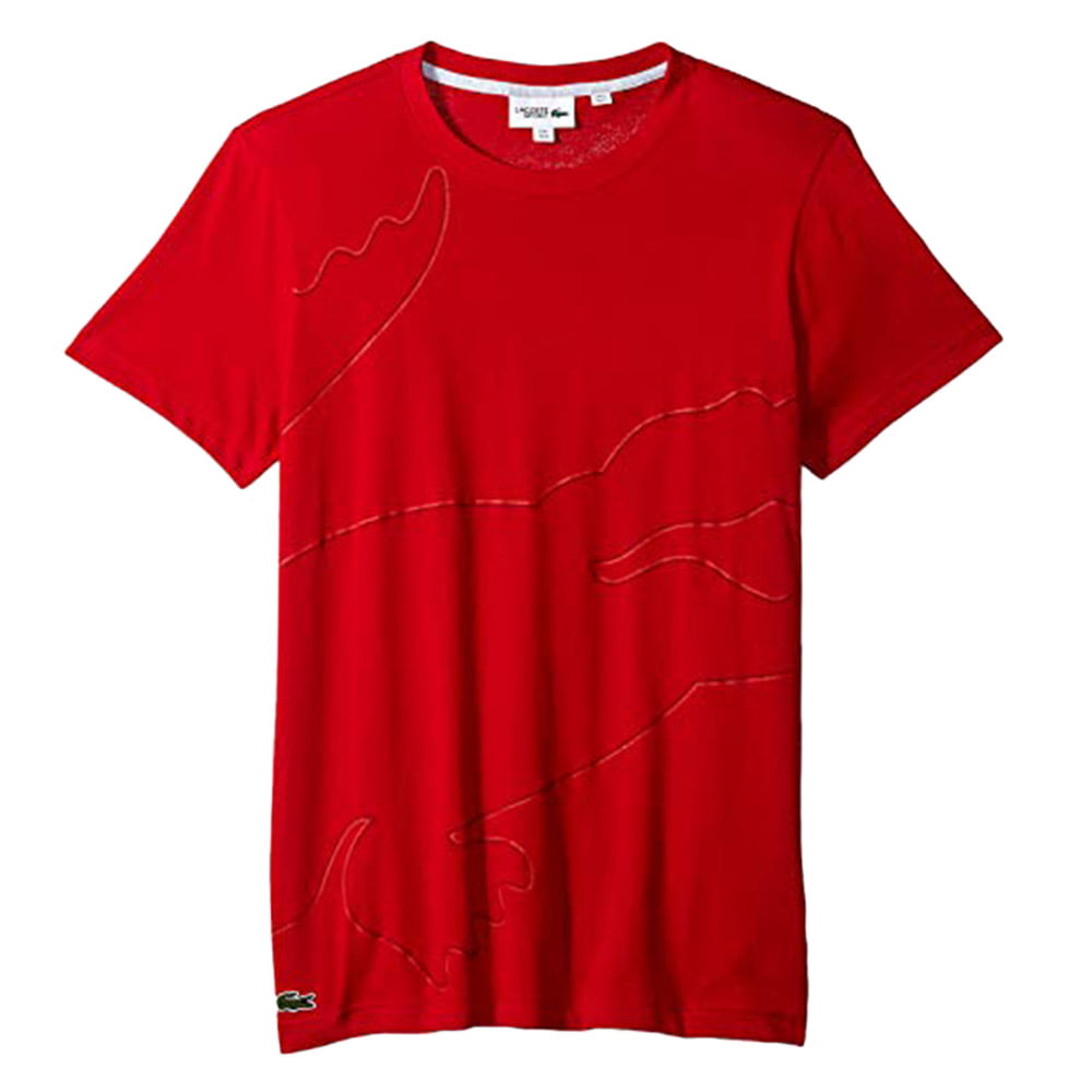 Lacoste Mens Sport Short Sleeve Outlined Big Croc T-Shirt 