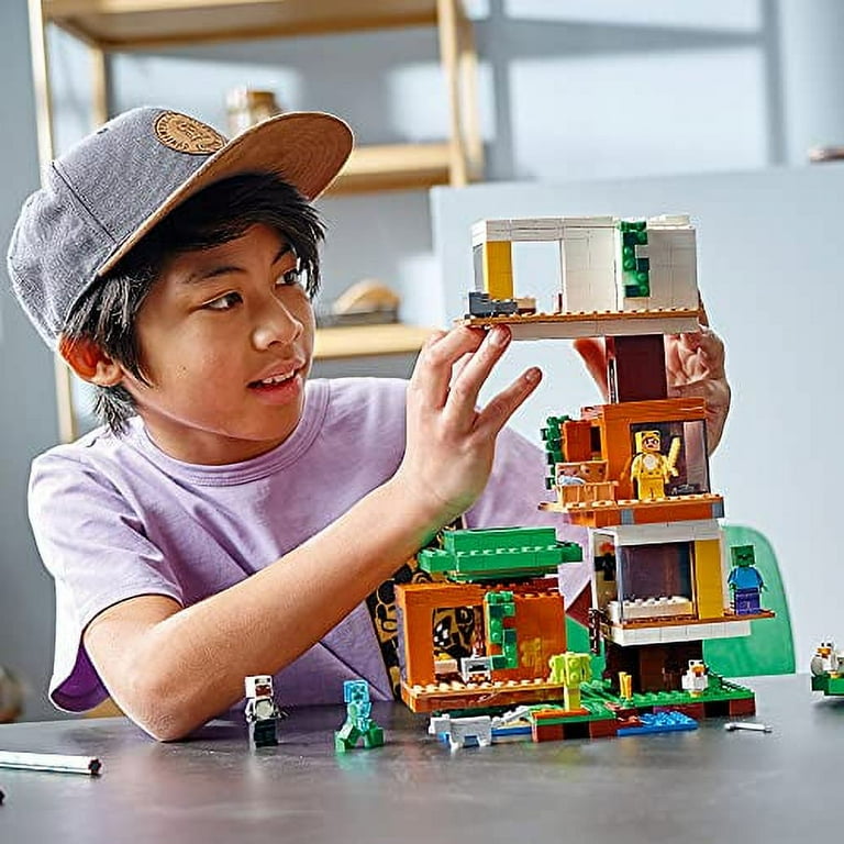 LEGO Minecraft The Modern Treehouse 21174 Giant Treehouse Building Kit Playset Fun Toy for Minecraft Gaming Kids New 2021 909 Pieces