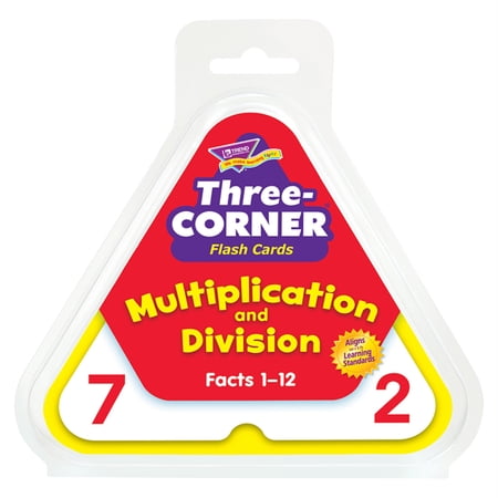 Trend Enterprises Three-Corner Multiplication and Division Flash Cards Set of 46